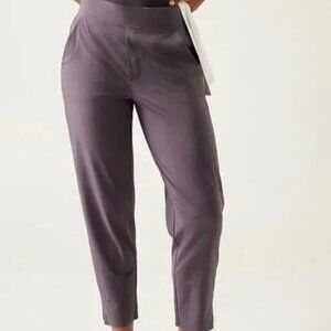 ATHLETA Brooklyn Mid Rise Ankle Pant Mauve Size 20